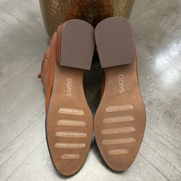 FRANCO SARTO NEMI WOMENS LEATHER BOOTIES ANKLE BOOTS - Picture 3 of 15